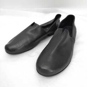 b.o.c. Flats Suree Loafers Black Leather V-Cut Slip On Comfort Casual Shoes 8.5W